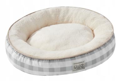 Legowisko dla psa szare okrągłe M Classic Plush Uniq Pets 50×50cm