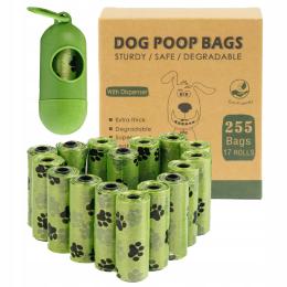Biodegradowalne Woreczki Na Psie Odchody kupy 255 szt Dyspenser worki