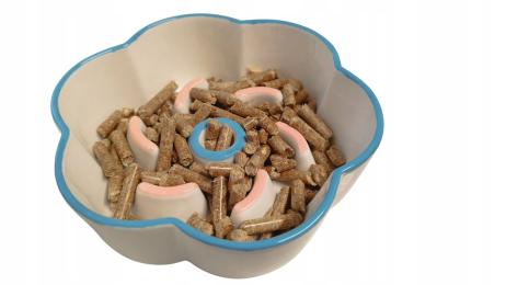 Miska ceramiczna z wypustkami spowalniająca jedzenie dla Psa Kota 14,5 cm