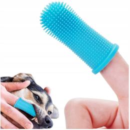 Szczoteczka Do Mycia Zębów Dla Psa I Kota Na Palec Niebieska 1szt.