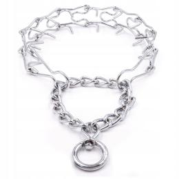 Obroża Kolczatka dla Średniego Psa Chromowana Regulowana Max 48CM r. 0,5