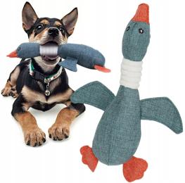 Zabawka Dla Psa Piszcząca Kaczka Szarpak Gryzak Interaktywna Zabawka