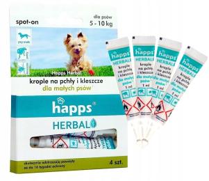 Happs Krople Na Pchły i Kleszcze Małe Psy do 10kg
