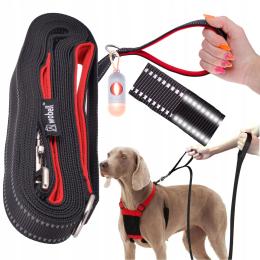 Smycz Treningowa Długa Mocna Dla Dużego Psa 5M Solidna Elementy Odblaskowe