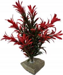 Roślina Do Akwarium Bordowa Sztuczna Ozdoba Dekoracja Terarium 19CM