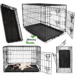 Metalowa Klatka Kennelowa M dla Psa Kota Kojec Transporter Kenelowa 61x42cm