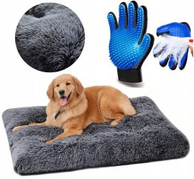 Legowisko dla psa miękkie włochate Shaggy 100x70 cm Rękawica Do Sierści