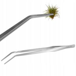 Długa Pęseta Zagięta Na Końcu Do Akwarium Terrarium Rączka 38cm