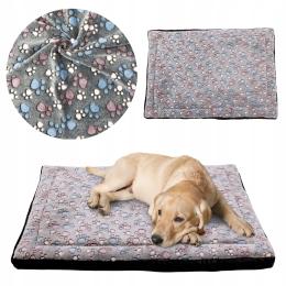 Legowisko dla Psa Posłanie do Prania Materac Mata Pluszowe Szare 70x50
