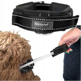 Obroża Smycz Krótka Dla Psa Treningowa Uchwyt L Odblaskowa Nylon Sportowa