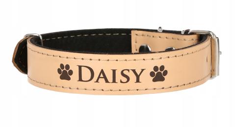 Obroża Skórzana Grawer roz. 38-48cm