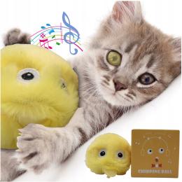 Pluszowa Interaktywna Piłka Dla Kota Efekty Dźwiekowe Odgłosy Chrząszcza