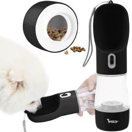 Przenośna Butelka Poidło Bidon Turystyczny z Miseczką dla Psa na Podróż