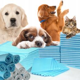 Podkłady Higieniczne Psa Jednorazowe 60x60 cm 100 Sztuk Woreczki