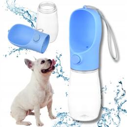 Butelka Miska Na Wodę Przenośna Poidło Dla Psa Turystyczna 350 ml blue