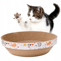 Petstory Zestaw Drapak Kota kartonowy Legowisko z Kocimiętką zabawka 30cm