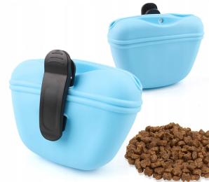 Silikonowa Saszetka na Smaczki z Magnesem Trening Torebka Przysmaki dla Psa