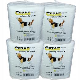 Cezar Pampersy pieluchy dla psa samca M 48 szt. (obwód 30-44 cm)