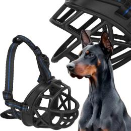 Kaganiec Dla Dużego Psa Fizjologiczny Czarny Regulowany Plastik Rozmiar XXL