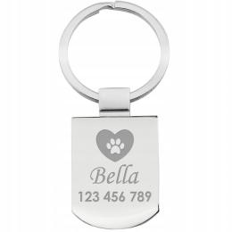 Metalowy Identyfikator zawieszka adresówka Grawer