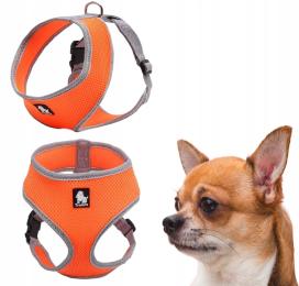 Szelki Dla Małego Psa Kota Bezuciskowe Lekkie Truelove Puppy Pomarańczowe M