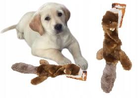 Zabawka dla psa Duża Pluszowa Piszczaca Szarpak Lis