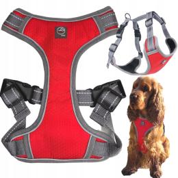 Szelki dla dużego psa Guard Mocne Solid red XL