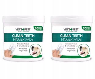 Vets Best Czyściki do Zębów dla Psa Napalcowe 2x50szt.