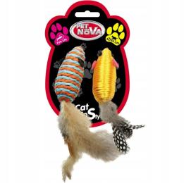 Pet Nova Zabawka dla kota myszki 7x3cm 2 szt.