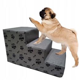 Schody dla psa 3 Stopnie schodki podest rampa wodoodporne antypoślizgowe