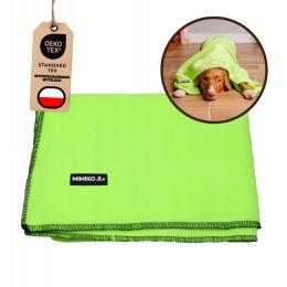 Kocyk Polarowy Dla Psa Lub Kota Rozmiar L Duży Zielony Neon 150 cm x 100 cm