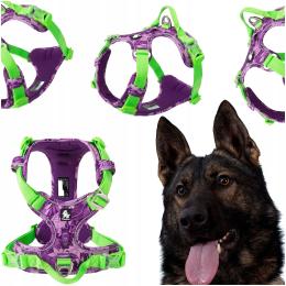 Szelki Dla Psa Odblaskowe Truelove Front Line Premium Tropical Fioletowe XL