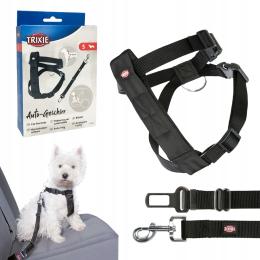 Trixie Szelki Samochodowe Regulowane Smycz I Pas Dla Małego Psa S 30-60CM