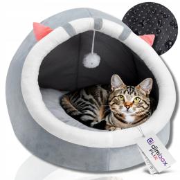 Domek Dla Kota Legowisko Budka Kojec Pluszowy Zabawka Piłeczka Miękki Plusz