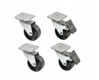 Zestaw 4 kółek skrętnych transporter Skudo w rozmiarze 4, 5, 6, 7 Iata