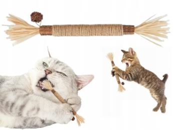 Patyk Matatabi Czyści Zęby Gryzak Zabawka Dla Kota Z Dzwoneczkiem