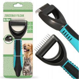 Szczotka Psa 18 cm Trymer Hakowy Filcak Czesania Usuwania Sierści Grzebień