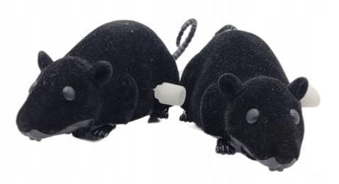 Myszka Nakręcana mysz dla kota Uciekająca 12 cm Czarna