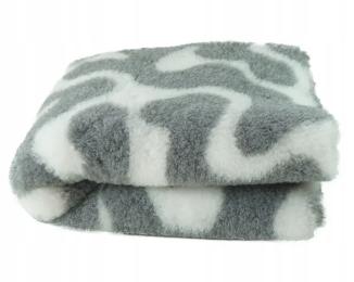 Legowisko antypoślizgowe Dry Bed 28mm zawijasy biało szare Buba A212 75x50