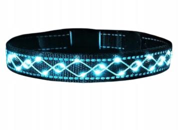 Regulowana Świecąca obroża dla psa Wodoszczelna 33-54cm 8601