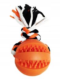 Piłka na Przysmaki sznurek Gryzak szarpak Kulka mocna duża 6 cm