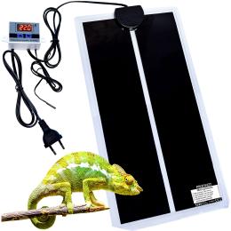 Mata Grzewcza Grzejna Z Termostatem Terrarium Roślin Sadzonek 28x65cm 35W