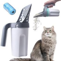 Łopatka Z Pojemnikiem Szufelka Do Kuwety Żwirku Dla Kota woreczki