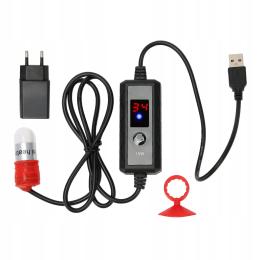Mini Grzałka Do Akwarium Regulowana 15W Grzałka
