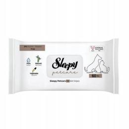 Sleepy Pet Care chusteczki nawilżane dla zwierząt psa i kota 60szt
