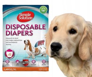 Simple Solution Pieluchy dla suczek L/XL 12szt.