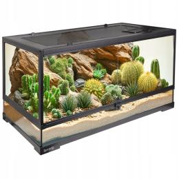 Terrarium Dla Gekona Węża Agamy Brodatej Szerokie Szklane Terrario 90x45x45