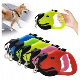 Smycz Dla Psa Taśma Automatyczna Zwijana 5m 15kg 2373