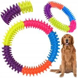 Zabawka Dla Psa Gumowy Gryzak Kółko Ringo Wypustkami Dentystyczny Duży XL