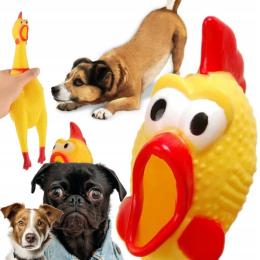 Gumowy Kurczak Piszcząca Zabawka Dla Psa Gryzak Duży 28 CM